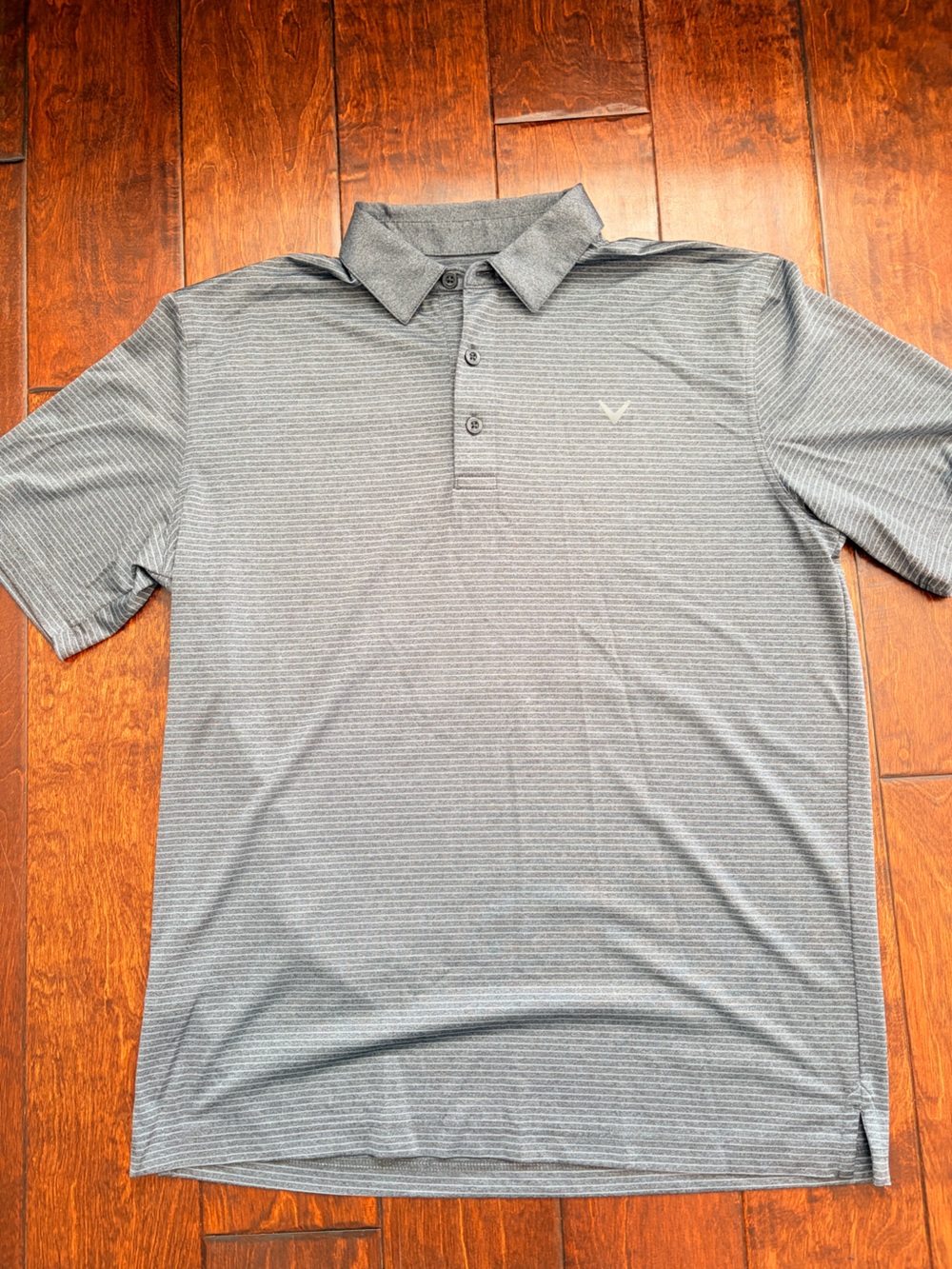 Callaway Men's Heather Gray Micro-Striped Polo
